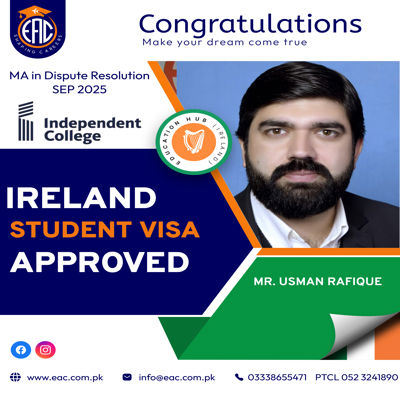 Usman Rafique Visa Approved For Ireland